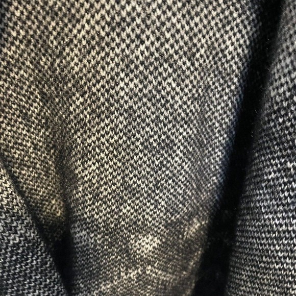 Renuar Women Sweater Size S /P Open Front Cardigan Geometric Black & White Knit - Picture 5 of 10